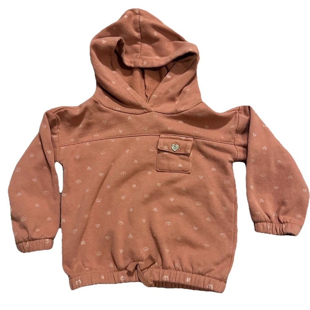 Juicy Couture Pink Heart Hoodie Girls Size 3 T Toddler Cotton Blend